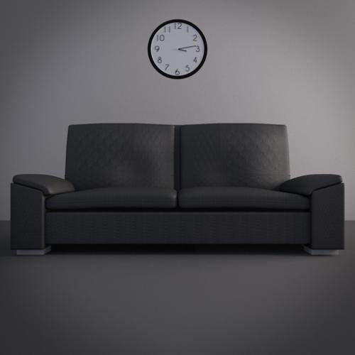 Leather Couch Model preview image